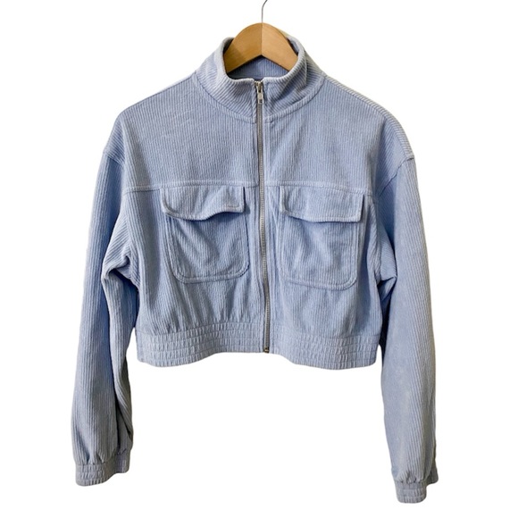 [Aerie] Groove-On Velour Crop Jacket - Picture 5 of 6